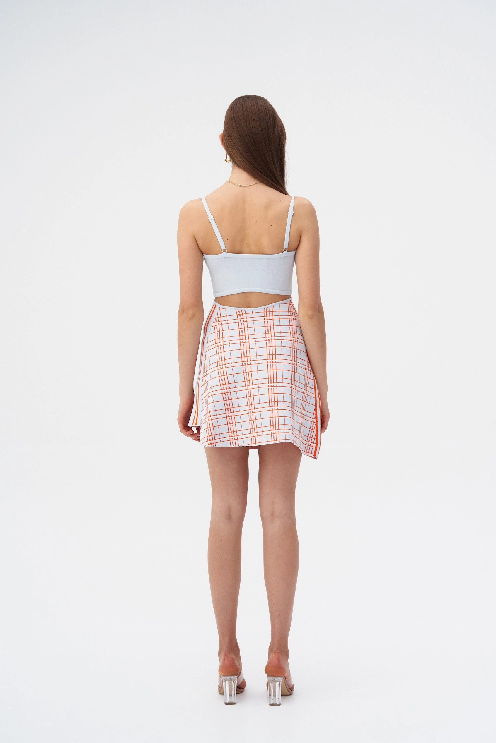 HARPER ECO PLAID MINI TANK DRESS Body Fit Stylish party wear