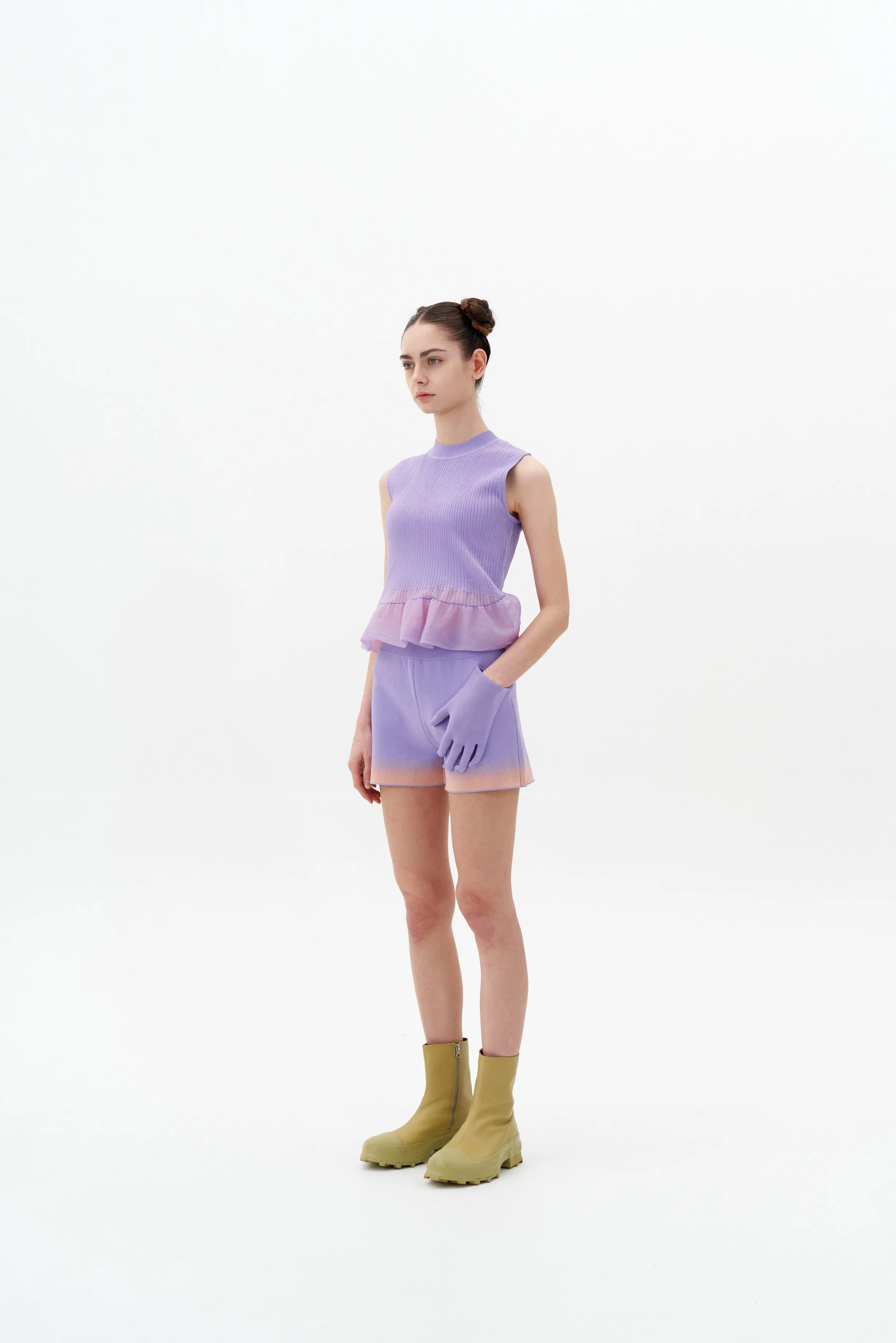 Zero Waste Manufacturing TALESTO "SPRAY PAINTED" SHORTS WITH POCKET