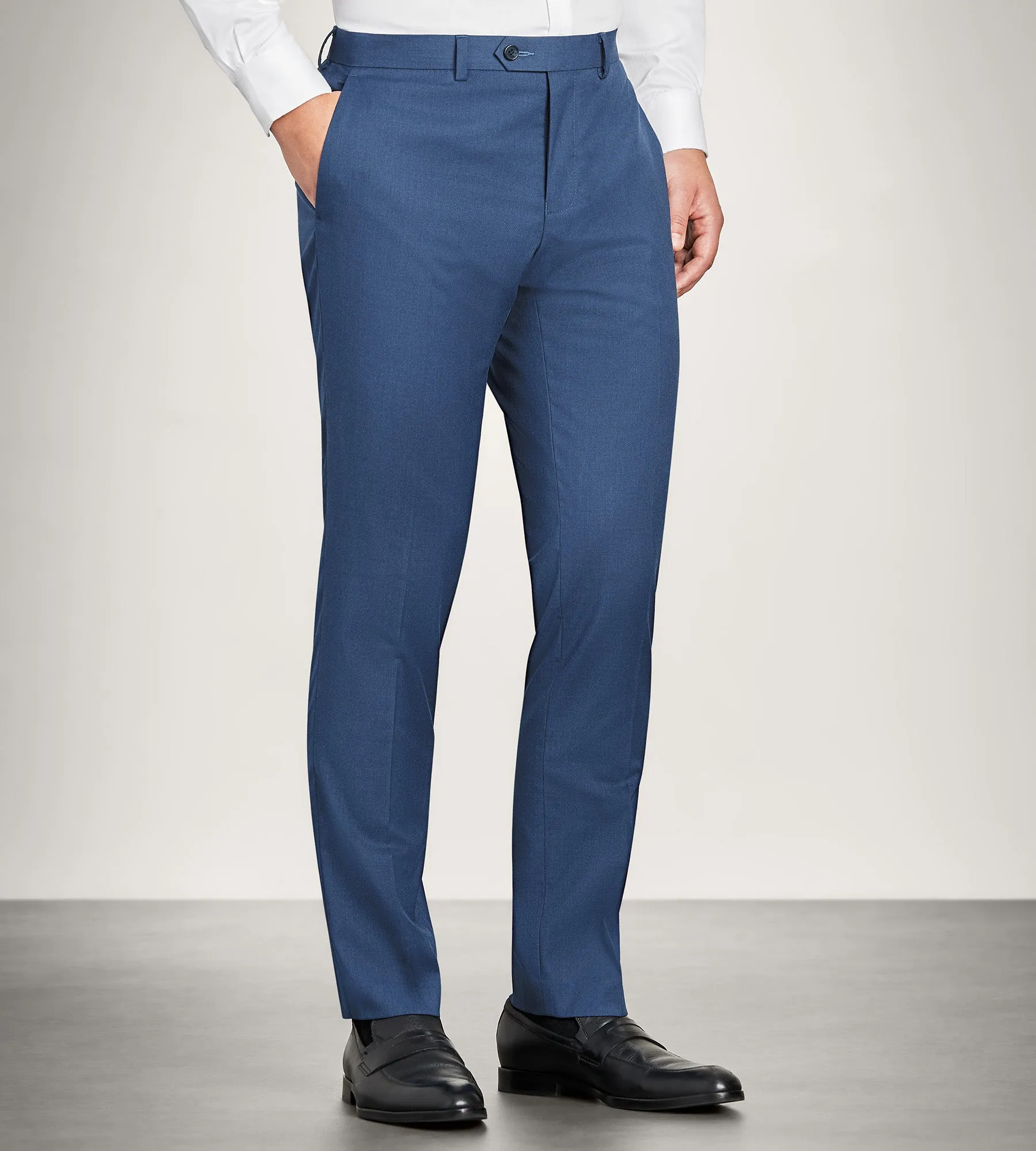 All-Day Wear Modern Fit Indigo Solid Suit Pants