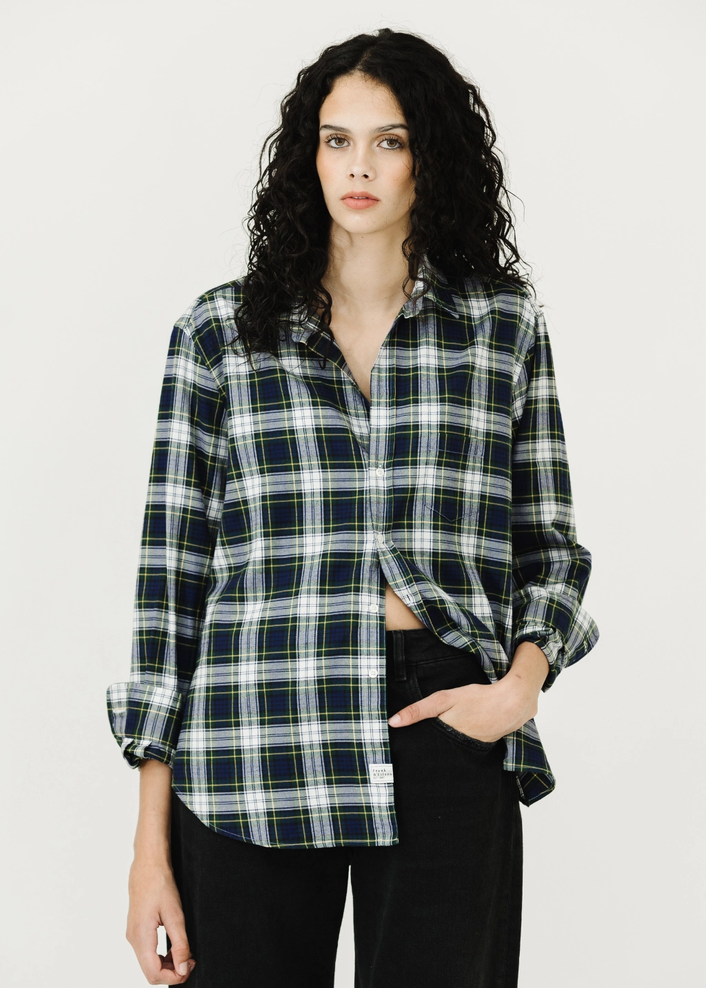 Versatile Shirt Frank & Eileen 'Eileen' Button-Up in Blue/Green/White Plaid