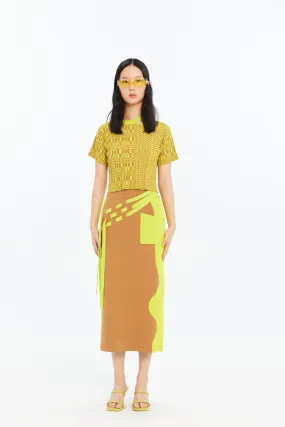 Natural Fiber Blend DoubleStitched Construction DEVAN ECO CROPPED SHORT SLEEVE TOP