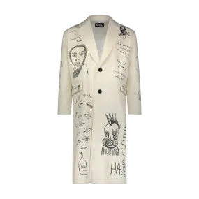 Soft touch finish TENDER TIMES TRENCH COAT OFF WHITE