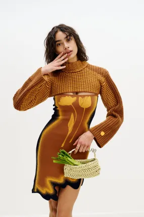 ANKUR MERINO WOOL CHUNKY SHRUG EthicallySourcedMaterial Breathable mesh panel