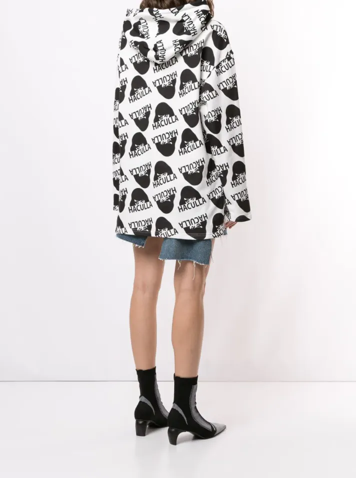 Quick Stretch Fit Durable Yarn WATCHING YOU HOODIE  OFF WHITE