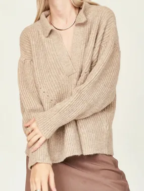 Mirth Jackson Sweater in Camel Moisture Wicking Fibers