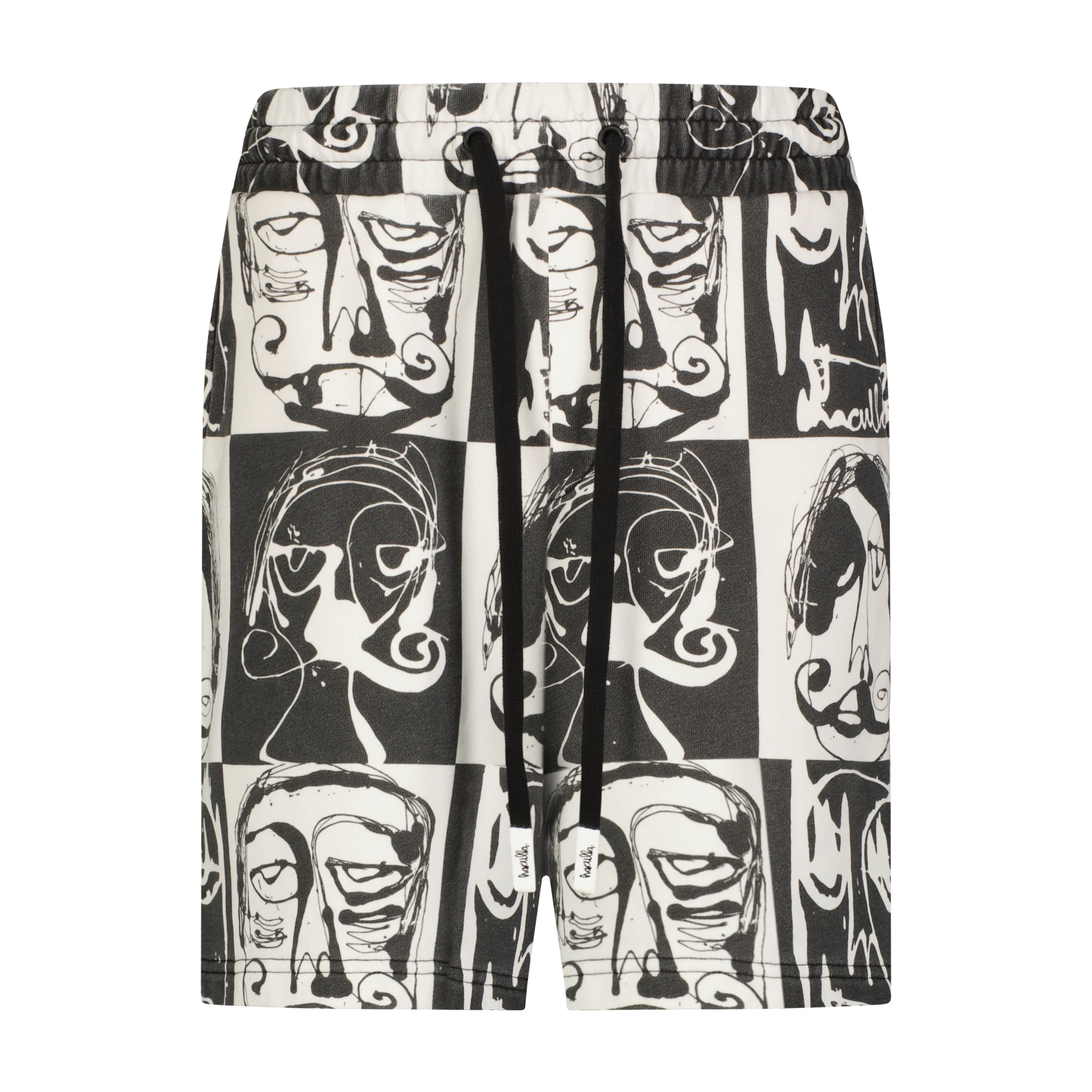 THIS IS CHESS KNIT SHORTS High-waisted