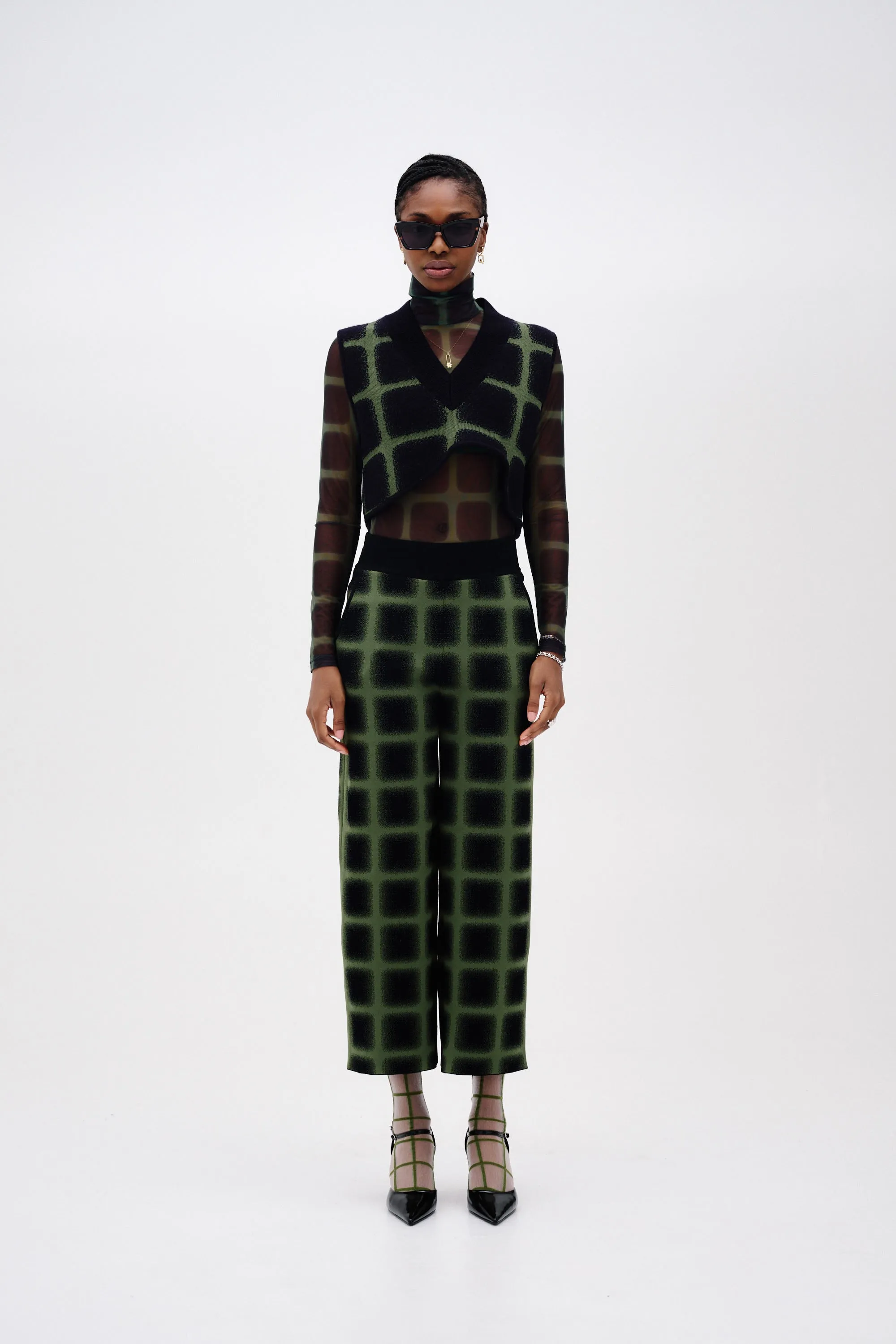 THYME WIDE LEG CROPPED PANTS Minimalist Look