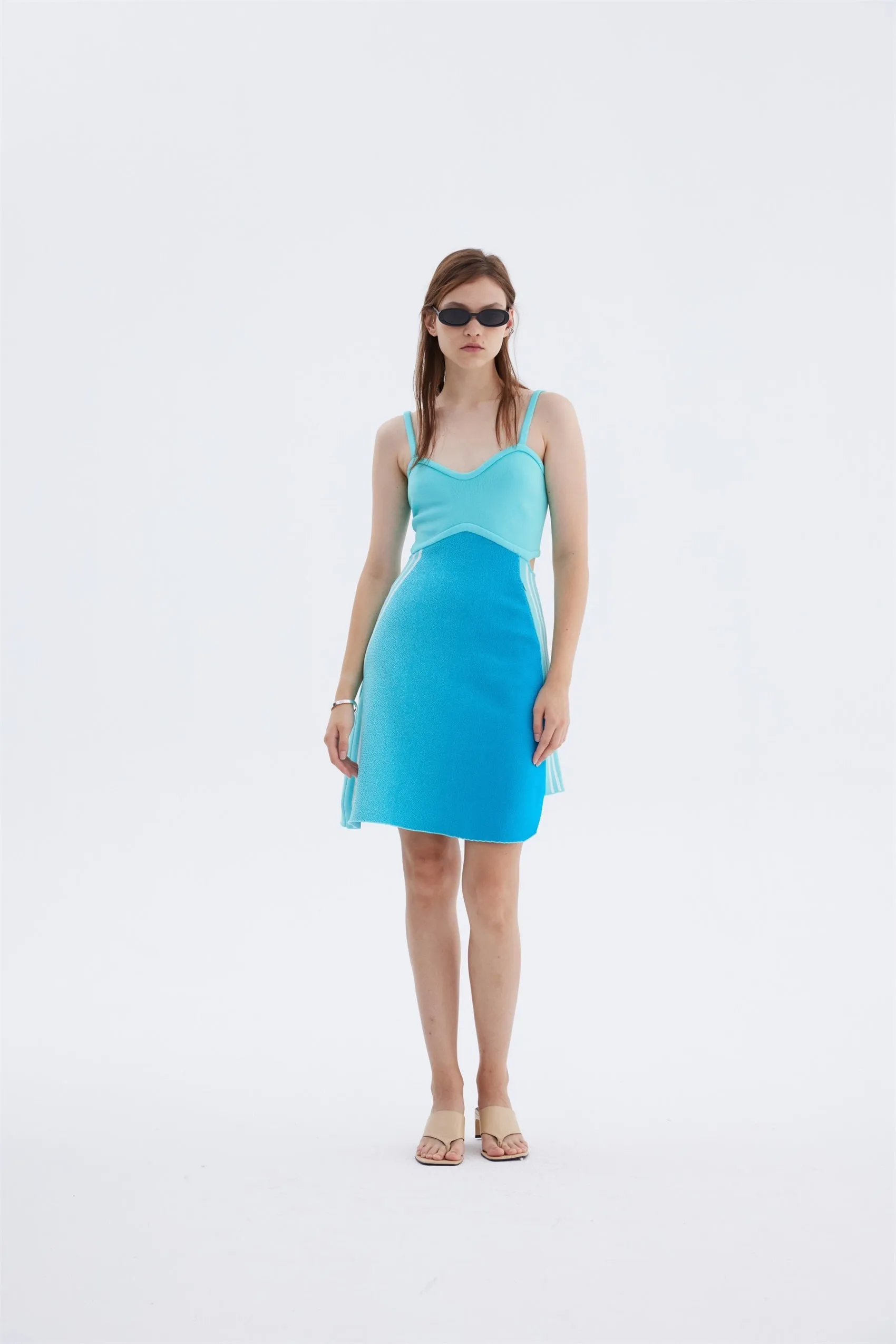 HARPER MINI TANK DRESS WITH SIDE POCKET Grace Base Embroidered Fabric