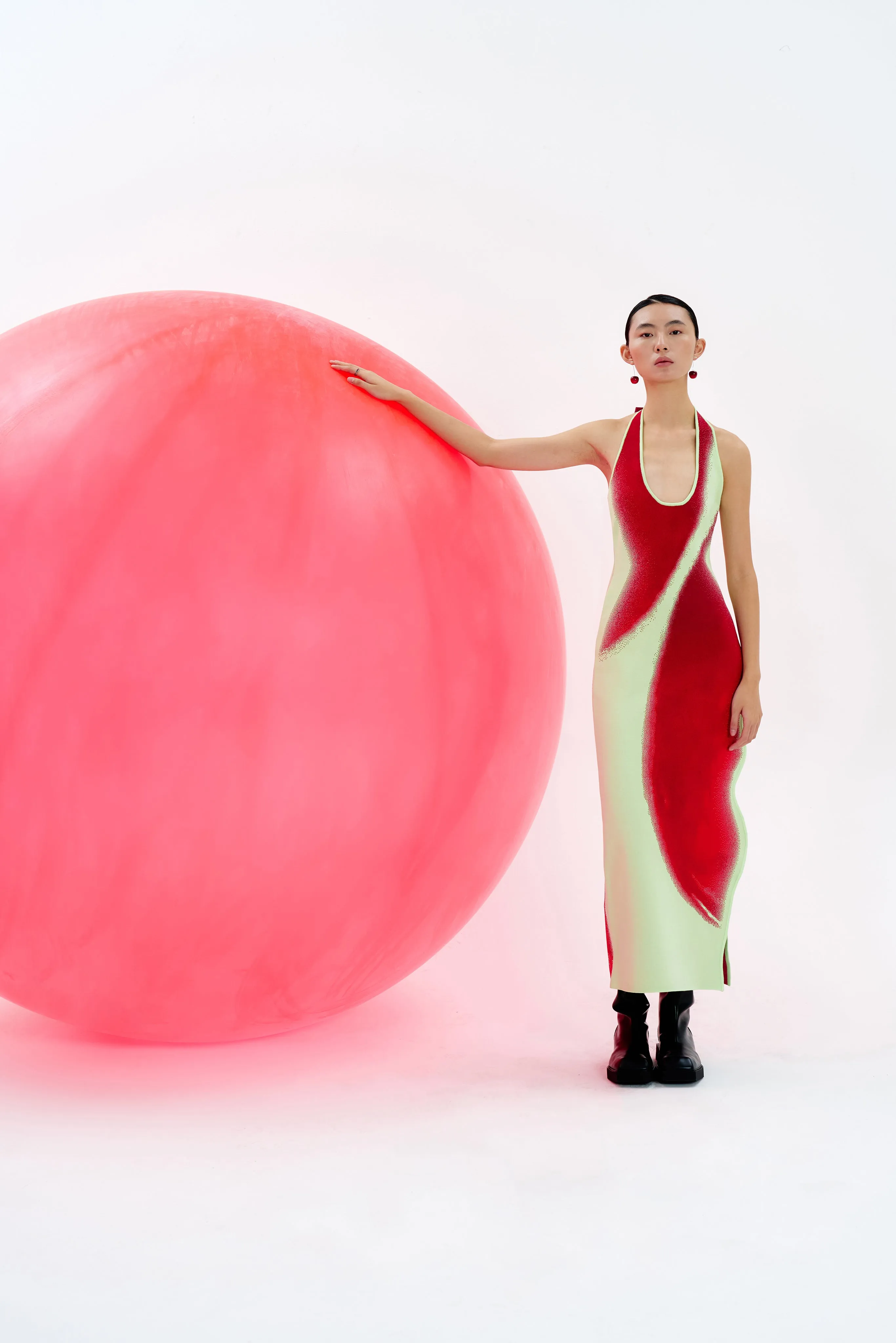 Pure Lines Quick-Dry NOAH HALTER NECK LONG DRESS