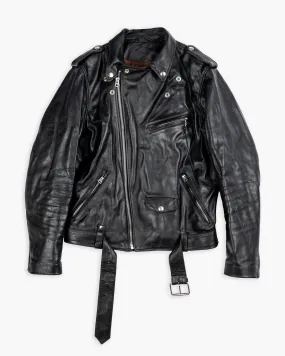 Taped Seam Technology Sleek Outdoor Look x Shangri-La Heritage Perfecto OFTR Teacore Leather Jacket Black