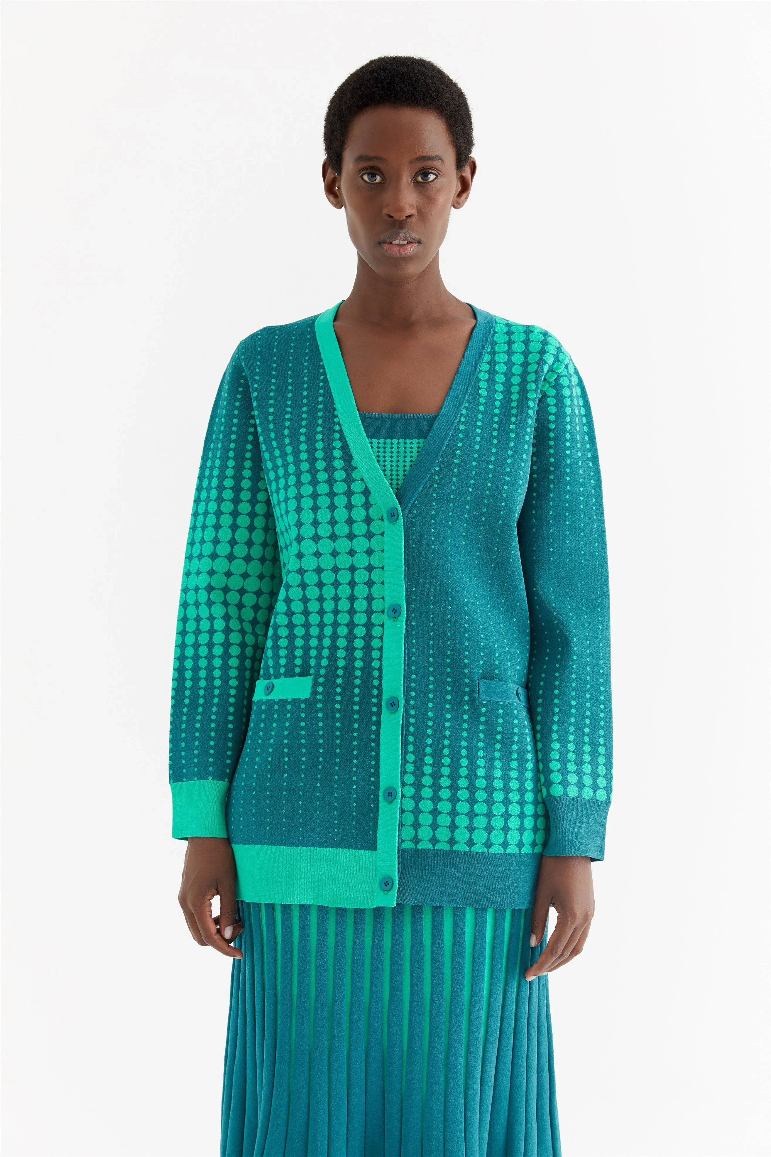 Noise Reduciting Fabric Adjustable Hood System ARIA OVERSIZED CARDIGAN