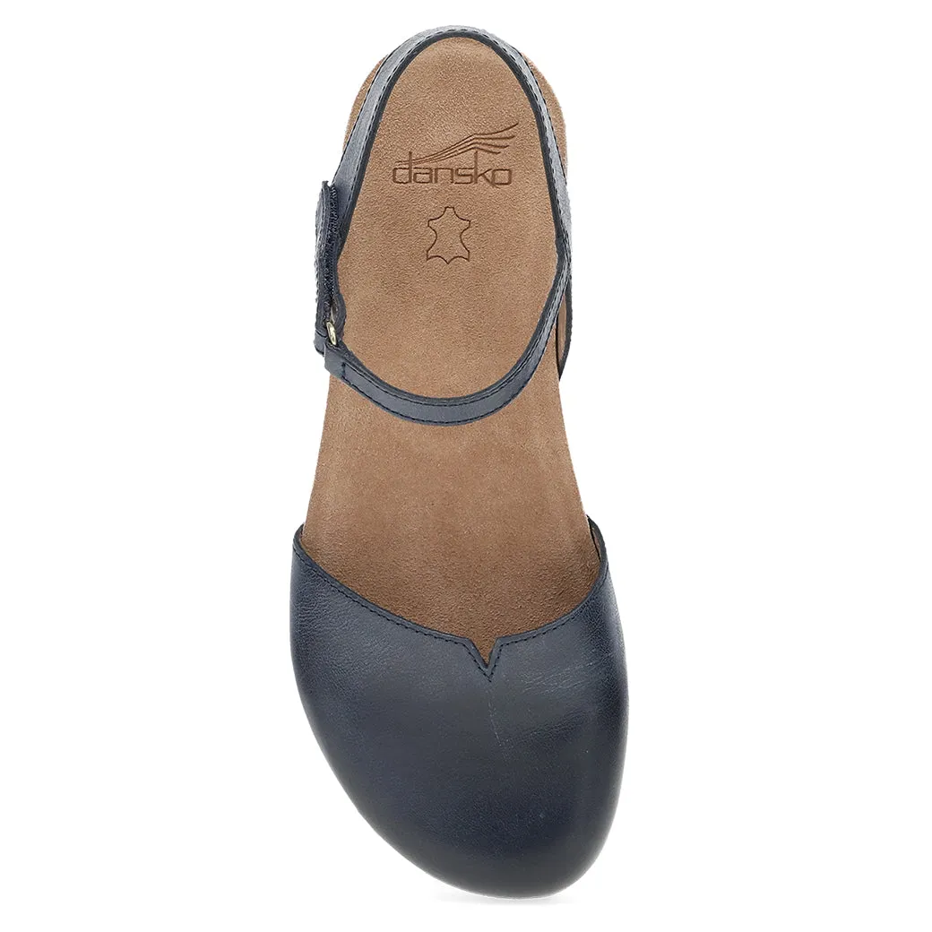 Womens Dansko Rowan Leather in Navy Elastic Fit