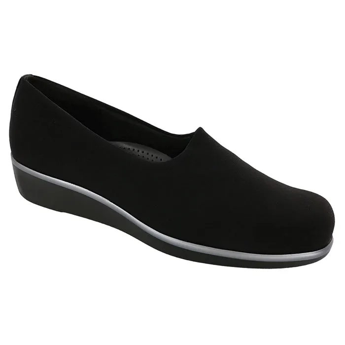 Cliff Jog Womens SAS Bliss Slip On Wedge Black