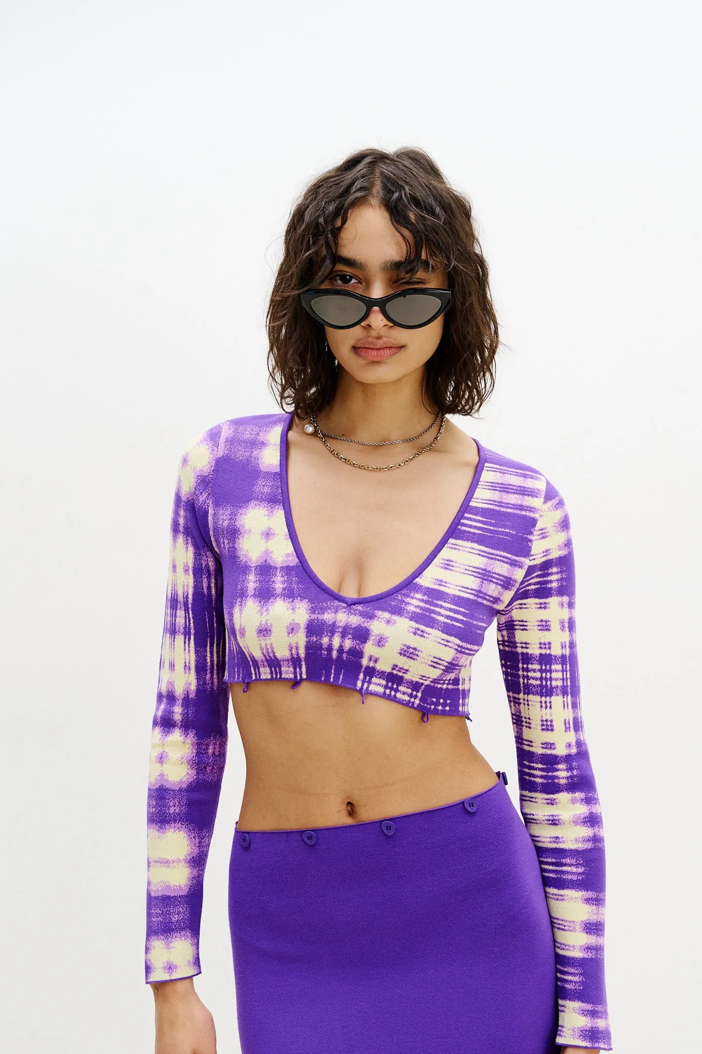 Chic Silhouette Basic Shape ROSIE COLORBLOCK V-NECK LONG DRESS