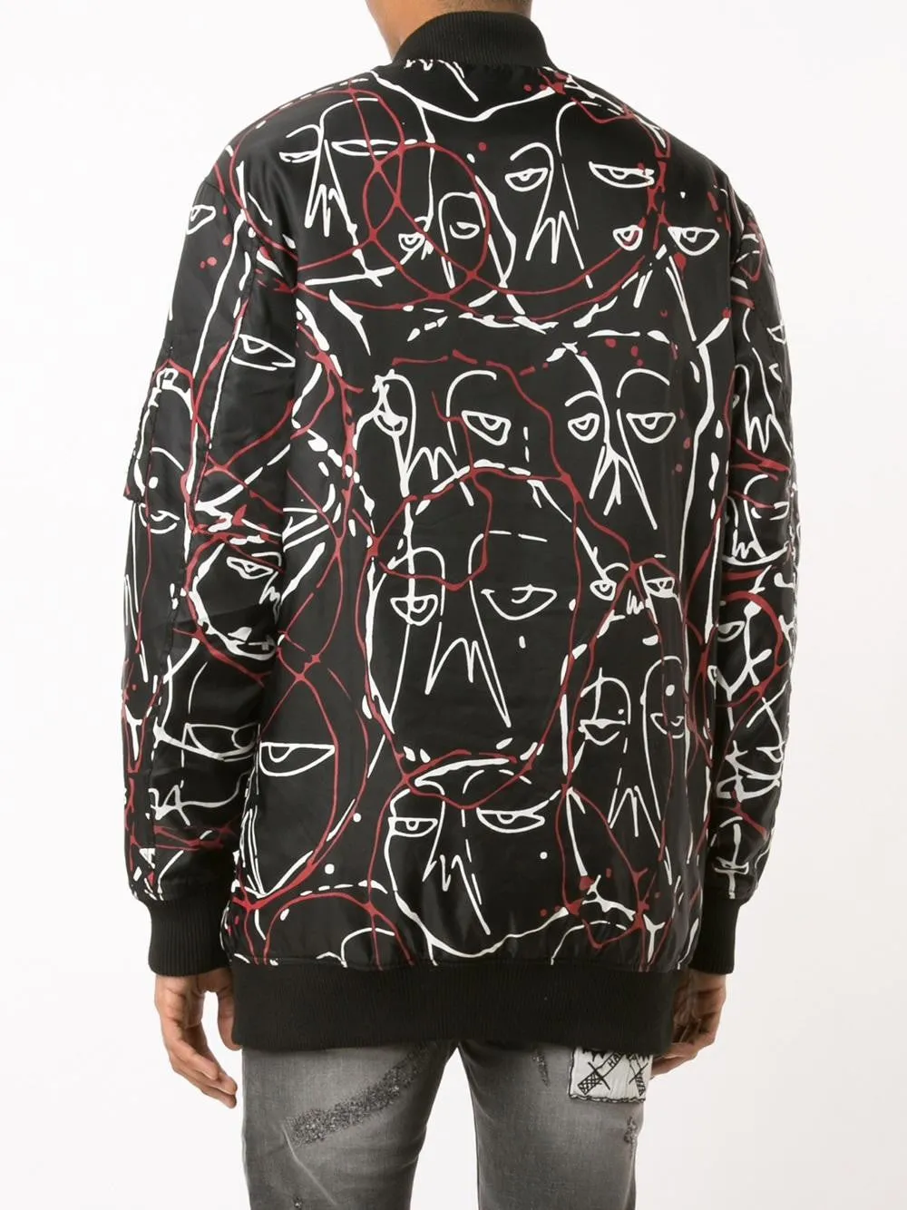 ONE OF A KIND BLOODWORK DROP SLV Fleece Lined Double Layered Fabric