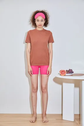 AntiPillingTreatment TURMERIC hydraKNIT ECOVERO TSHIRT brn