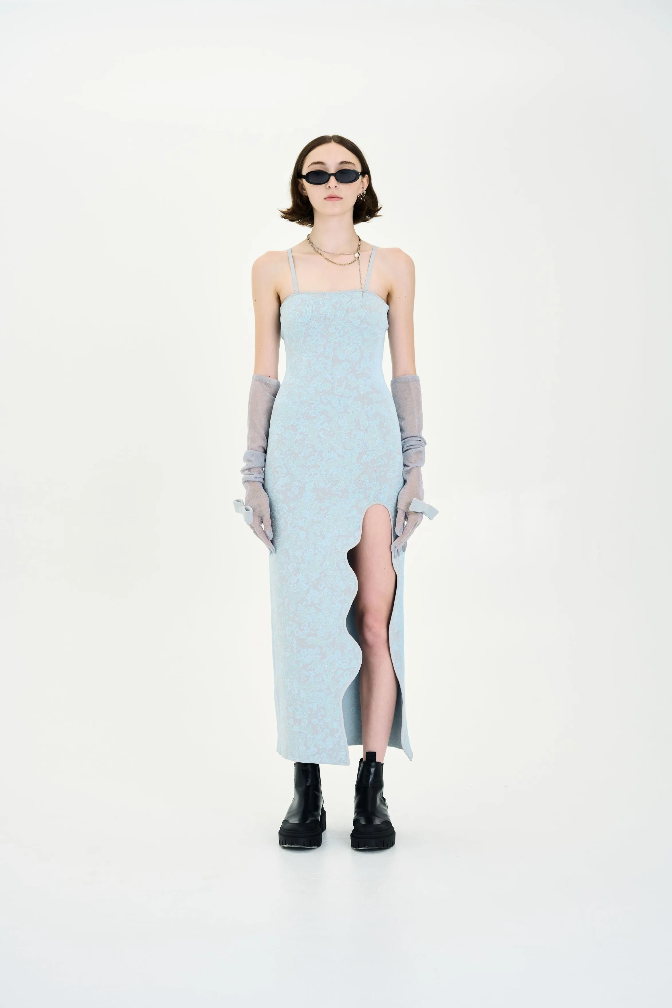 HEATHER SEQUINS PRINT MAXI TANK DRESS Trendy Layer