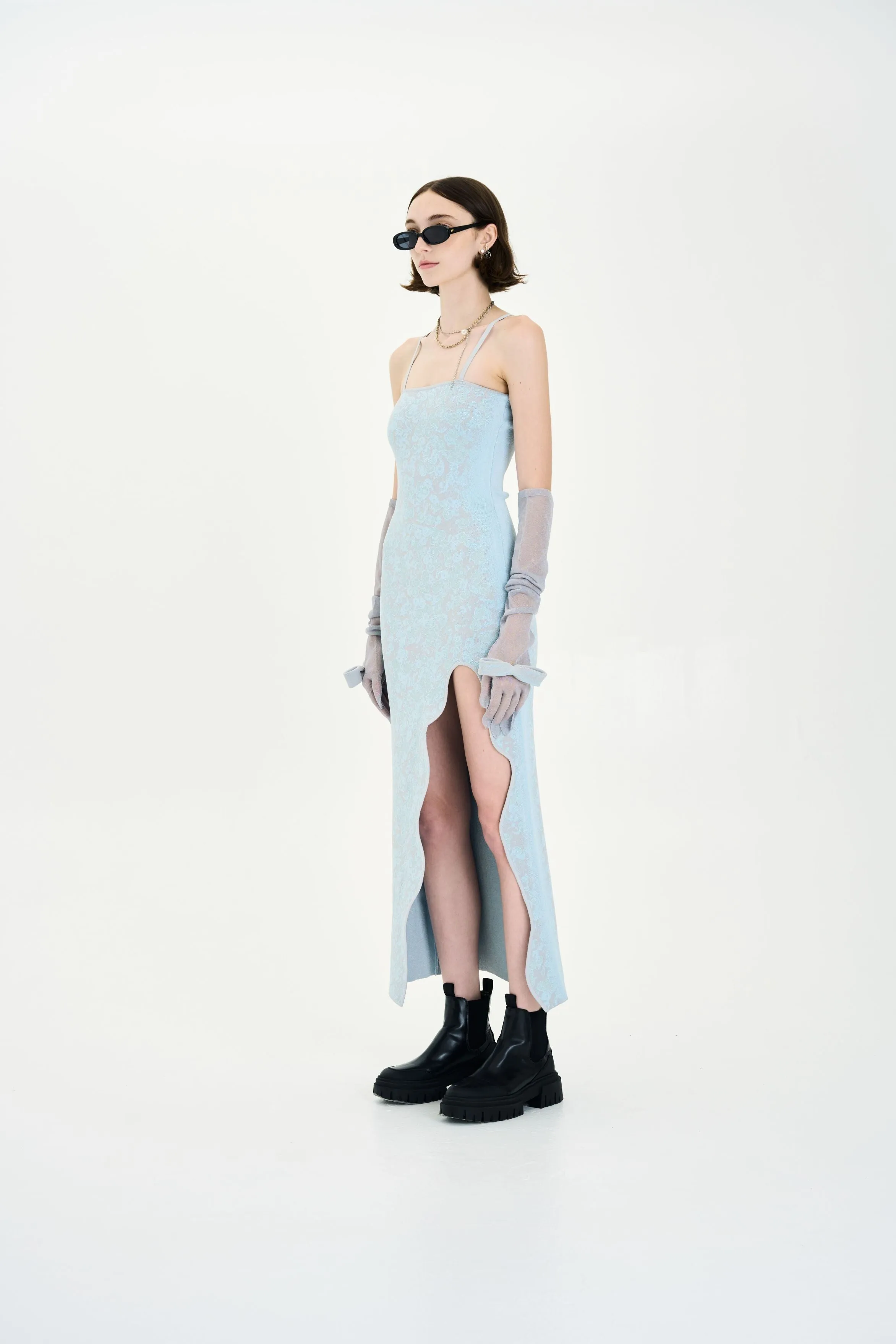 Trend Glow HEATHER SEQUINS PRINT MAXI TANK DRESS