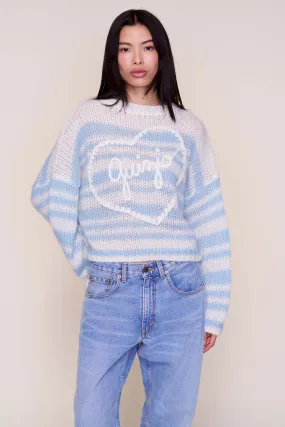 Guizio Mohair-Blend Heart Sweater Cozy Touch