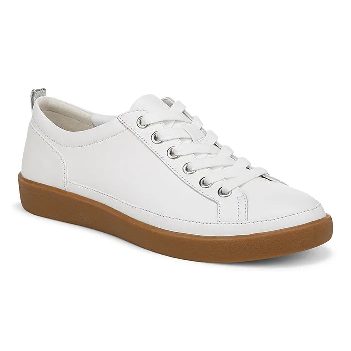 Womens Vionic Winny Lace Up Sneaker in White/Gum Stone Hike Flex grooves