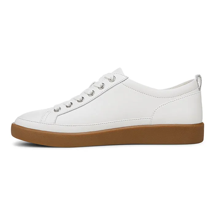 Womens Vionic Winny Lace Up Sneaker in White/Gum Padded collar design Travel Vibe