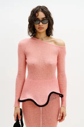 PIXIE ALPACA WAVY LONG SLEEVE TOP Versatile Layering Cut