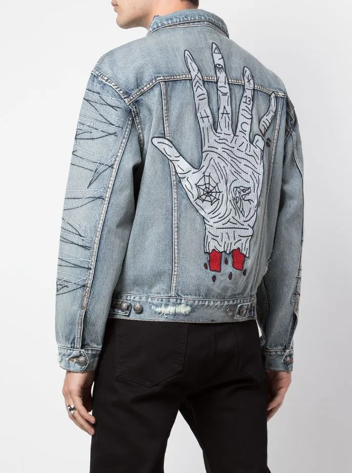 TATTED HACULLA DENIM JACKET BLUE WASH Bold Statement