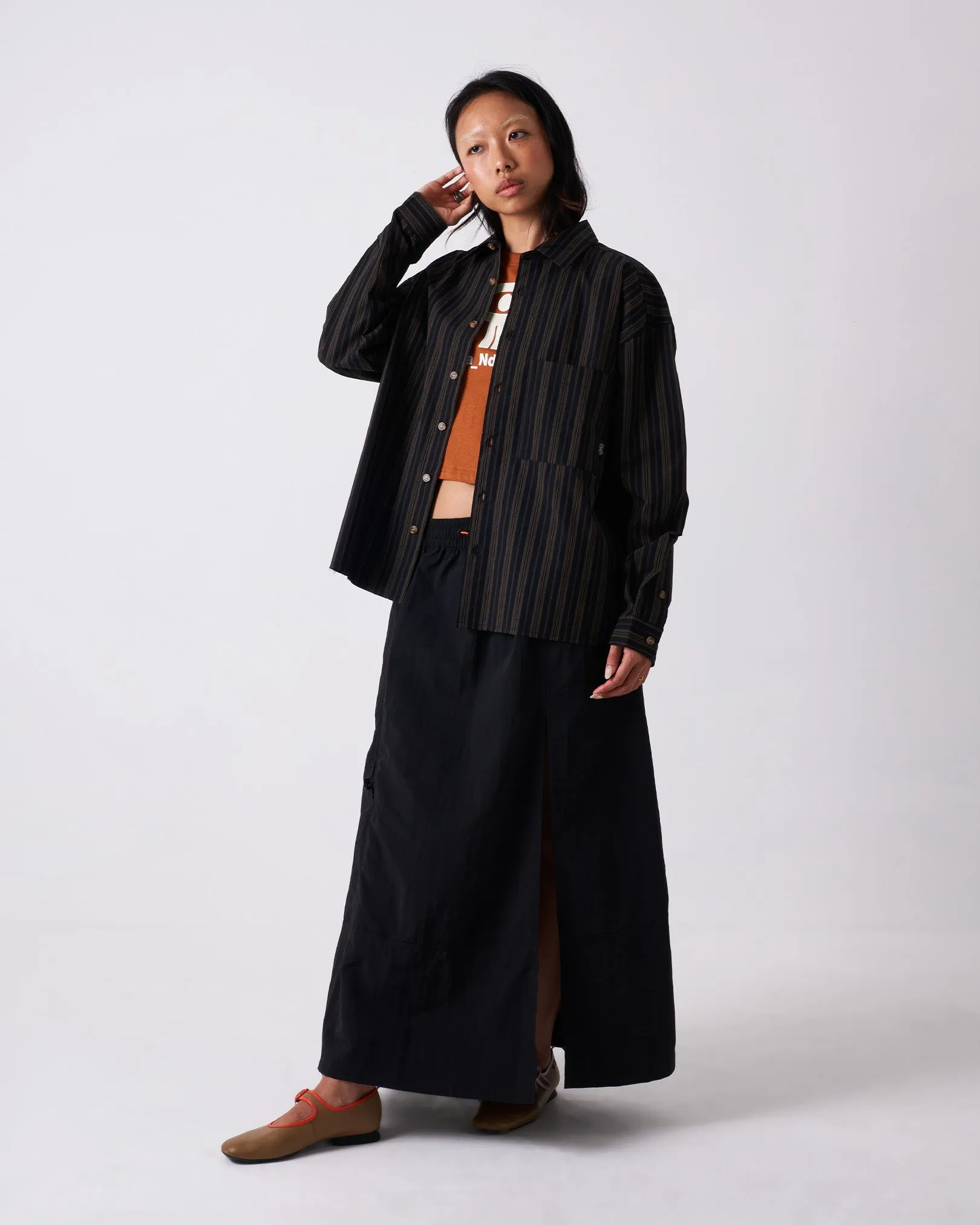 Unisex Nylon Skirt Tapered ankle Crisp Design