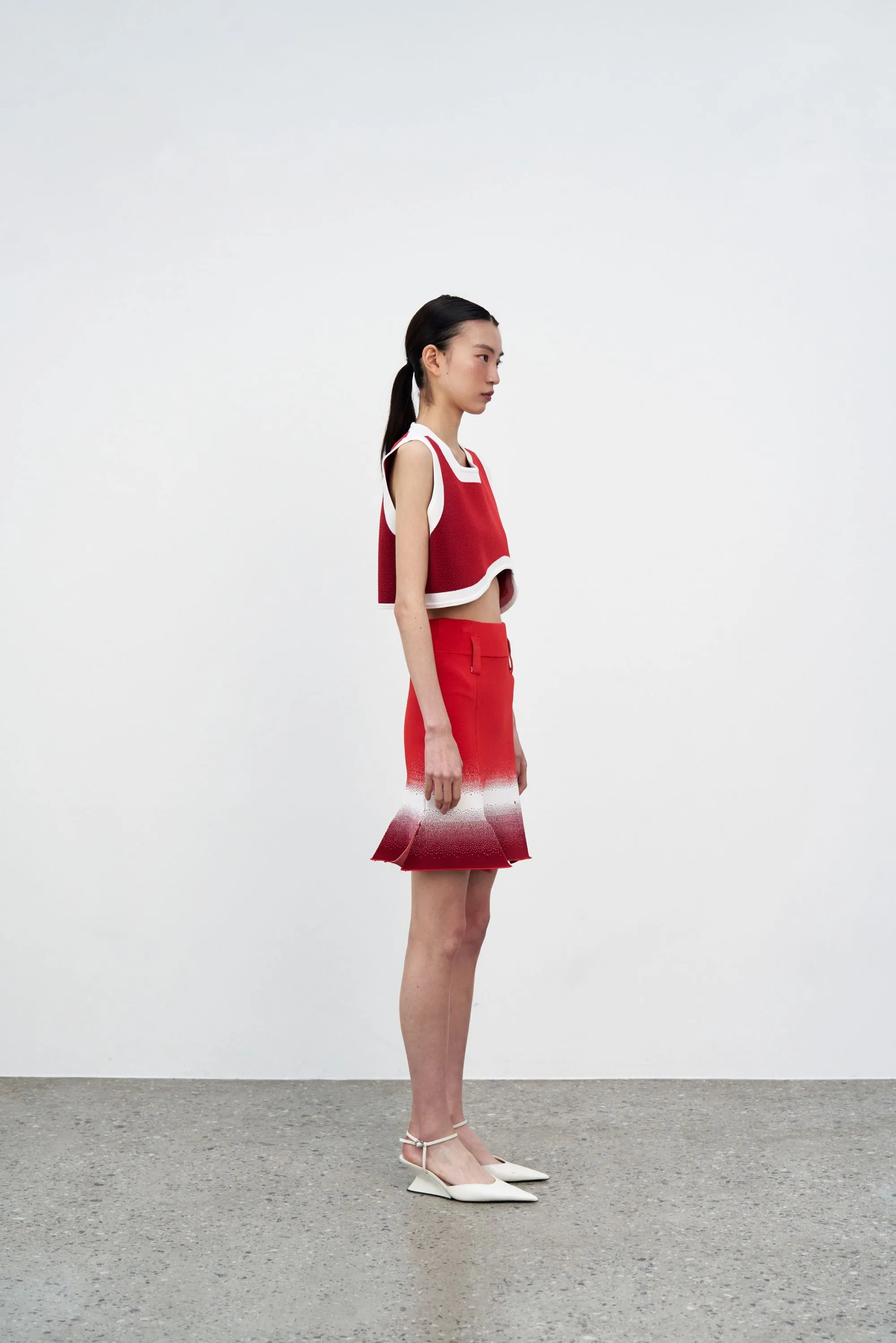 ASTER GRADIENT PRINT CARWASH SKIRT Stretch Motion Easy Stretch Fit