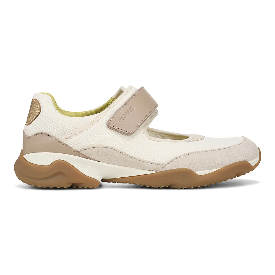 Womens Vionic Walk Slim Giselle in Ivory/Gold Farm Step