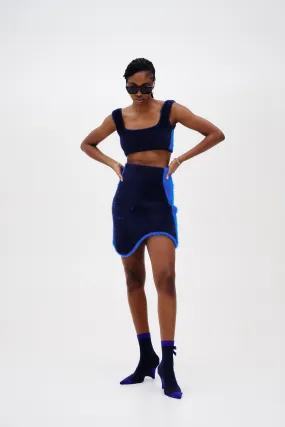 Chilly Weather Wear USHER FAUX FUR WAVY MINI SKIRT