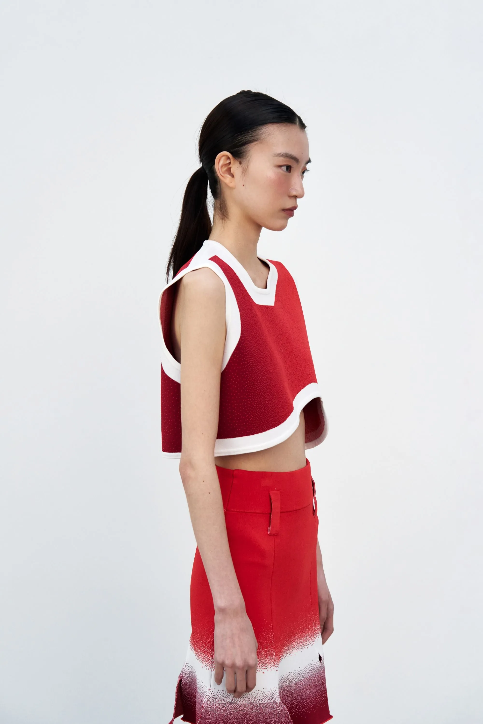 DAHLIA OVERSIZED WAVY CROP TOP Bohemian style Quick Dry Blend