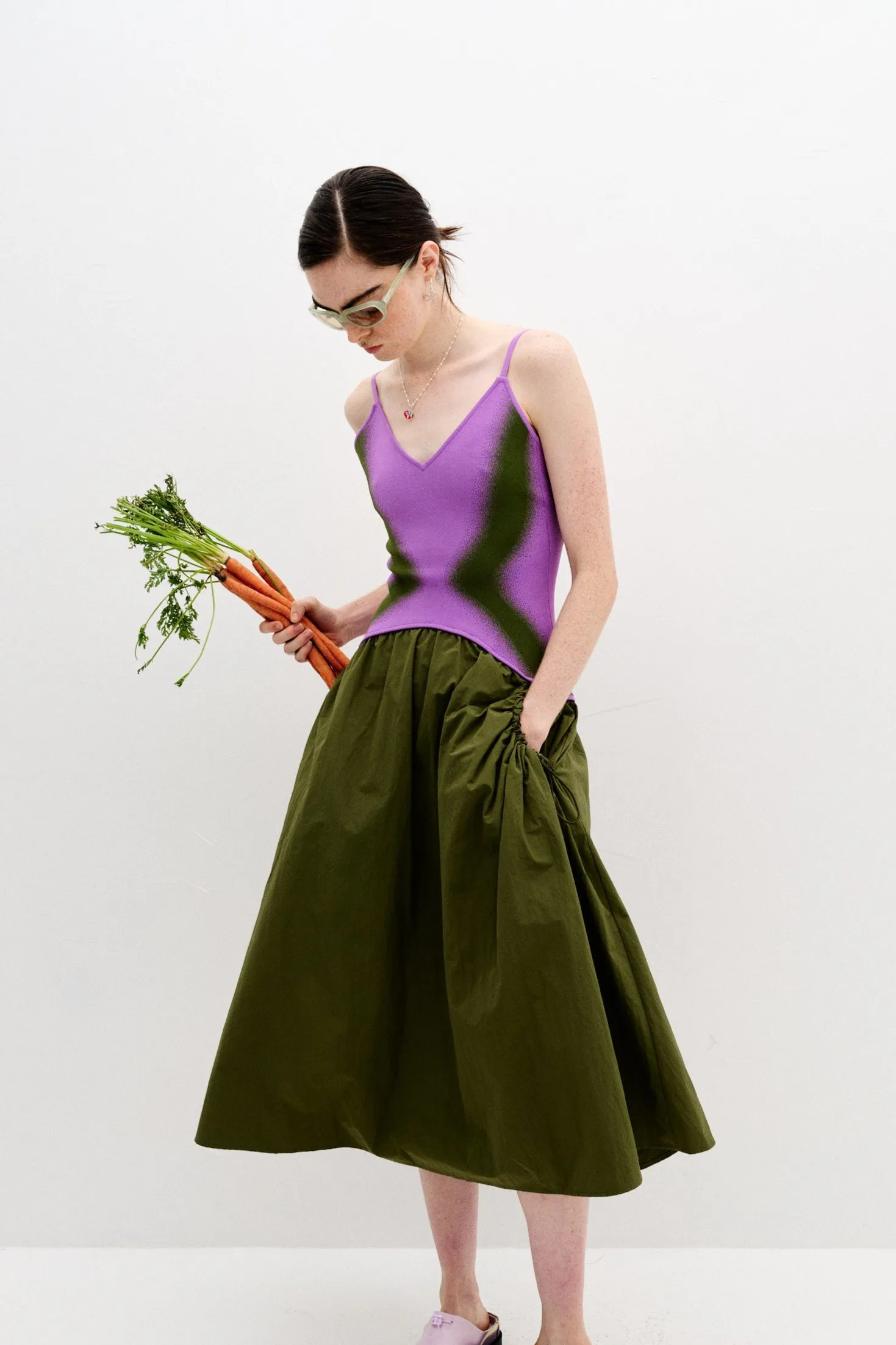 Smooth Vibes CHILI MIXED MEDIA TANK DRESS