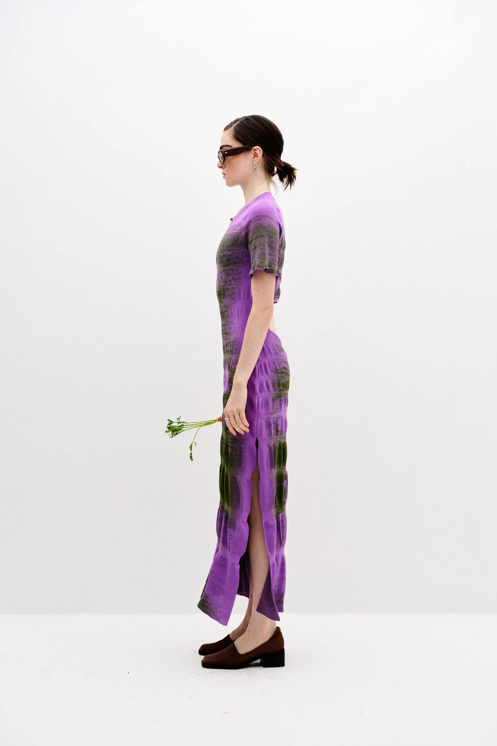 VINCA LAKE PRINT MAXI DRESS Modern Waist Design