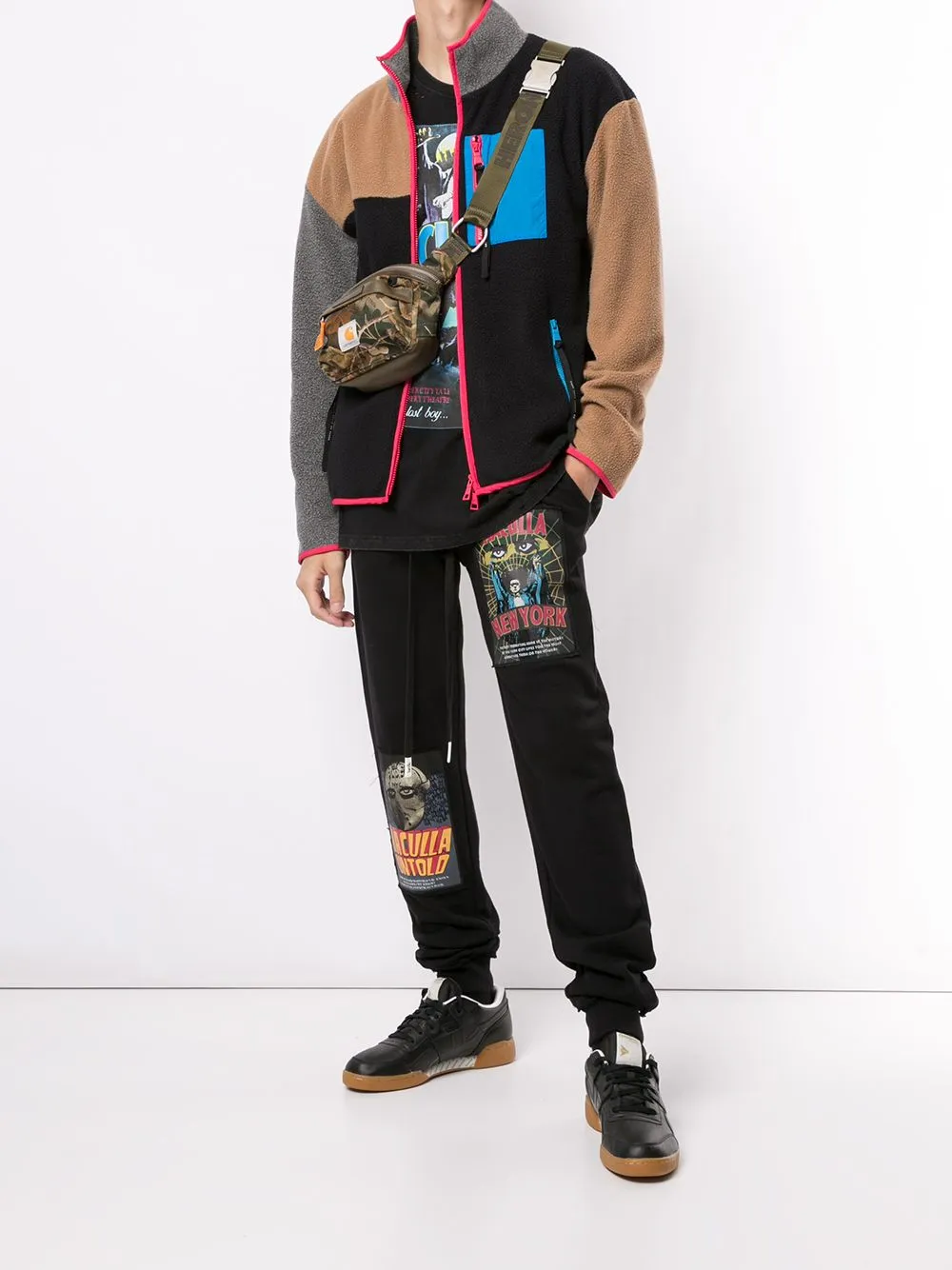 VINTAGE POSTER KNIT JOGGER BLACK No Frills Fit