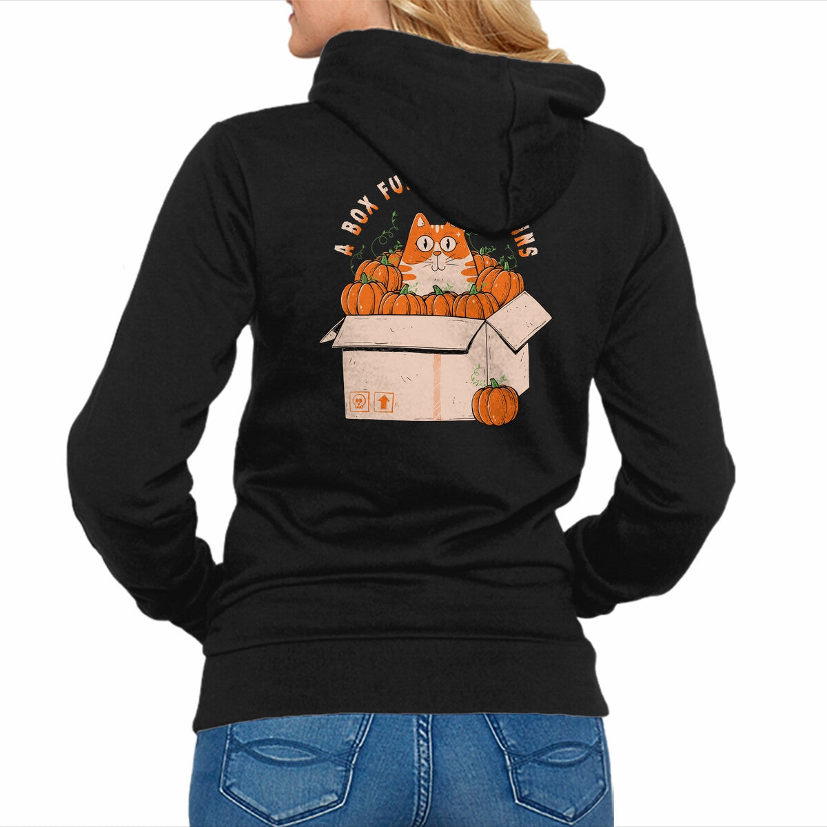 Effortless Look Cozy Fleece A Box Full Of Pumpkins