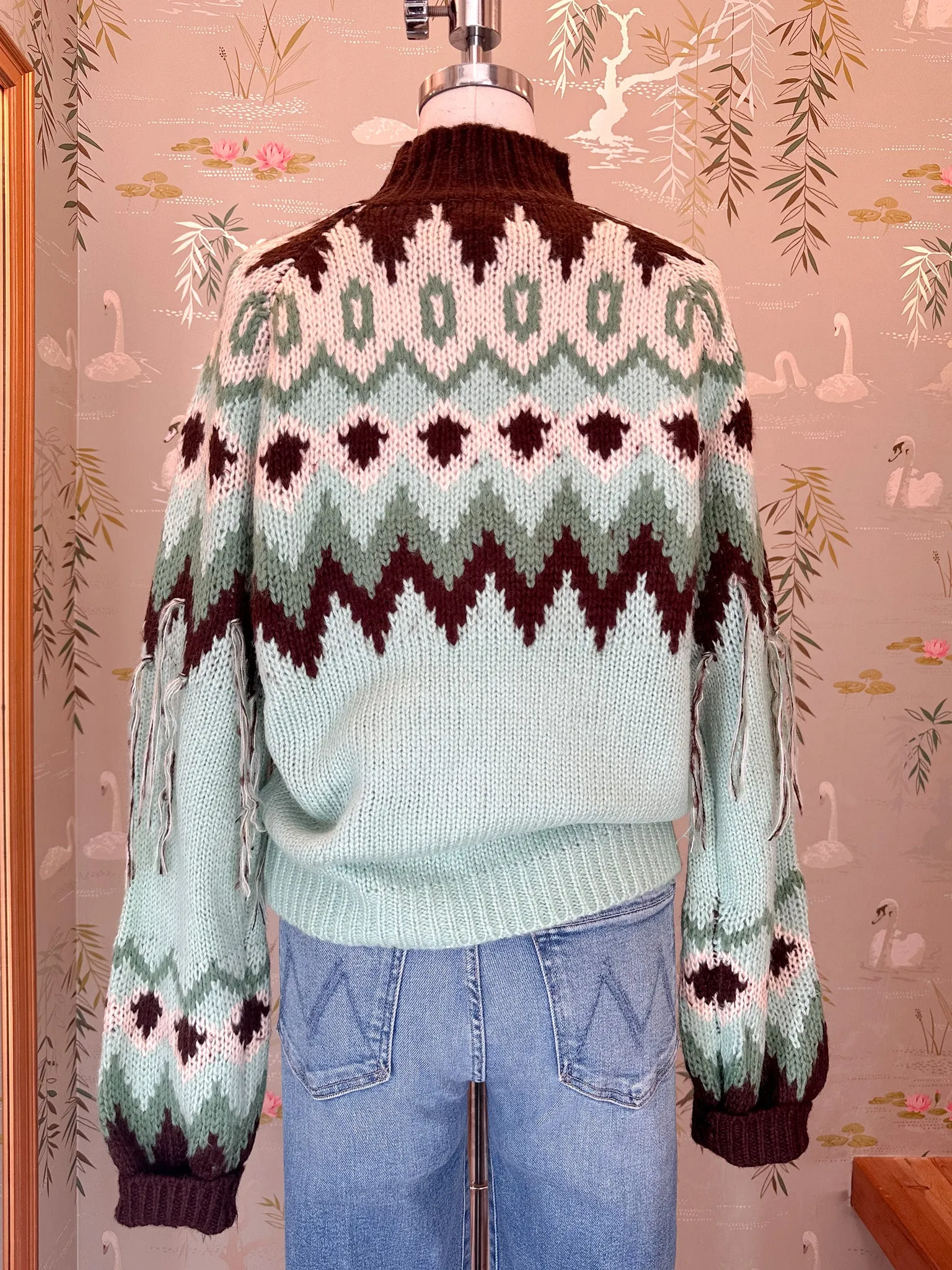 Emilie Knit Sweater Snug Fit Knit Yarn Dyed Fabric