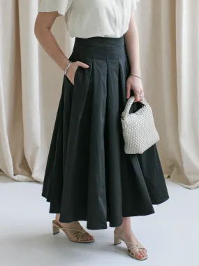 Sienna Black Midi Skirt Simple Motion