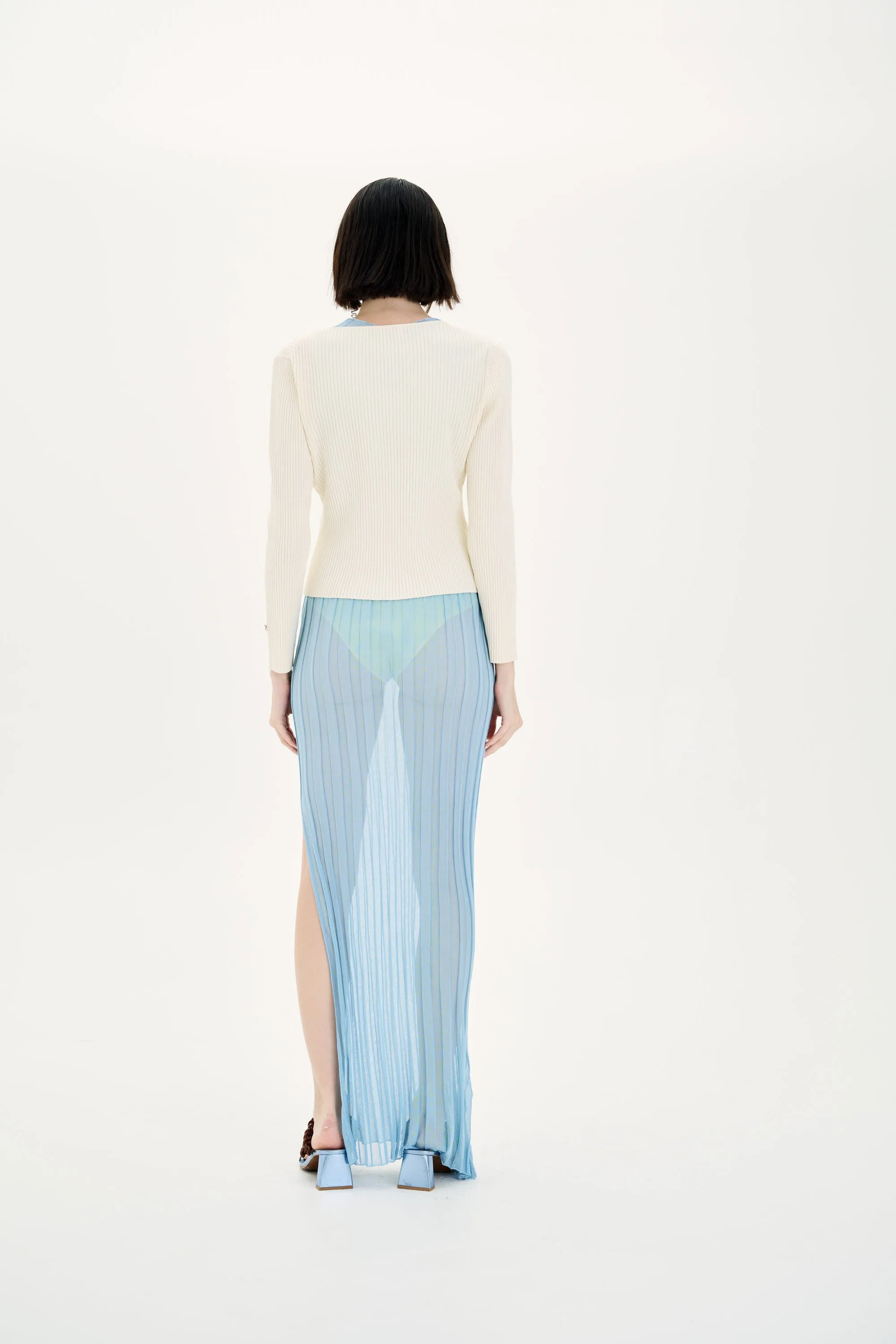 Modern Day Look Double Stitch Seams KOA UV REACTIVE RIBBED CARDIGAN