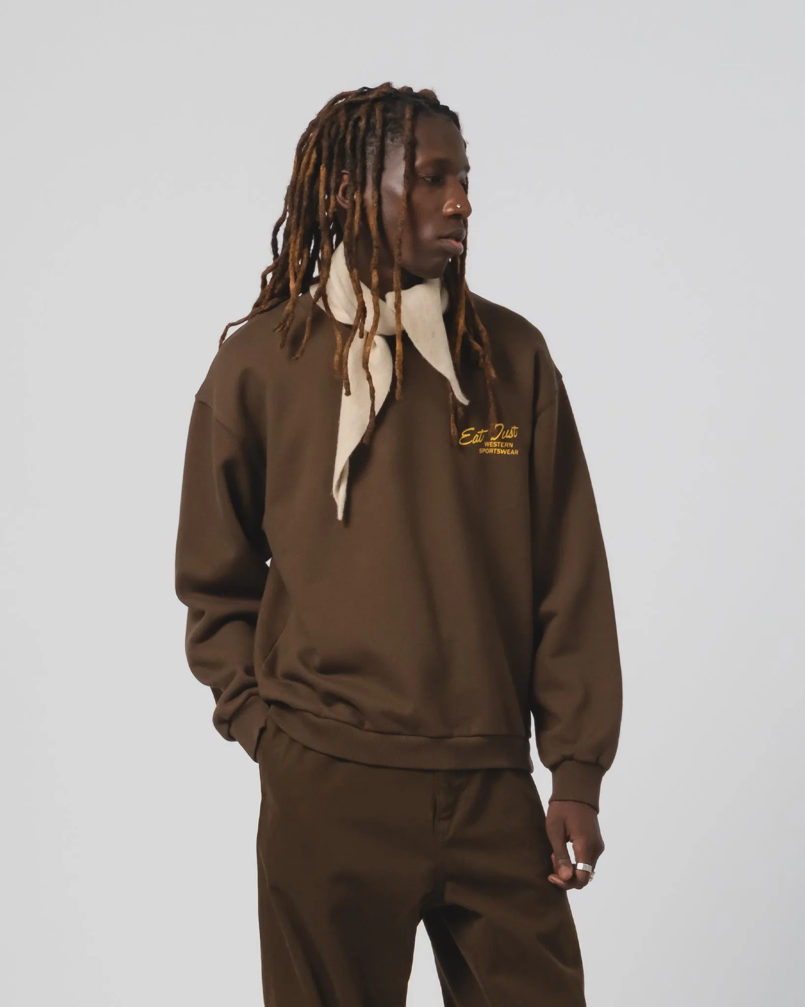 Ultimate Knitwear Fashion staples Western Sportswear Sweater Basic Fleece Brown