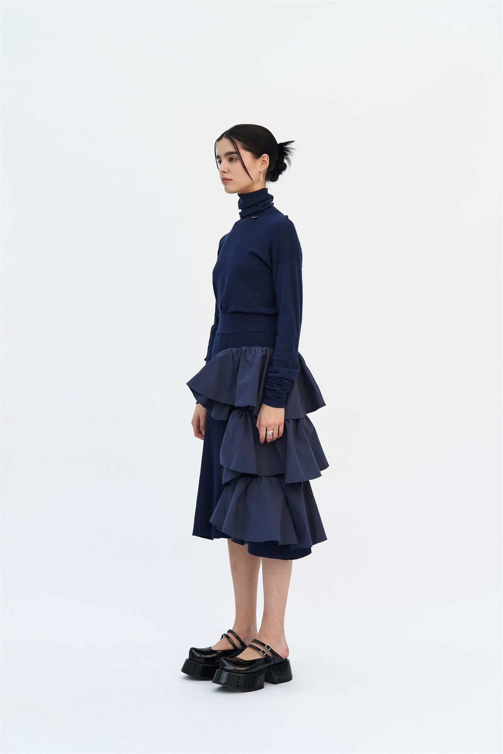 Layered Look ThermalRegulation WILLANI SEAMLESS KNITTED TURTLENECK PULLOVER