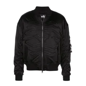 Full Length Zipper Closure HAC-HEAD BOMBER BLACK