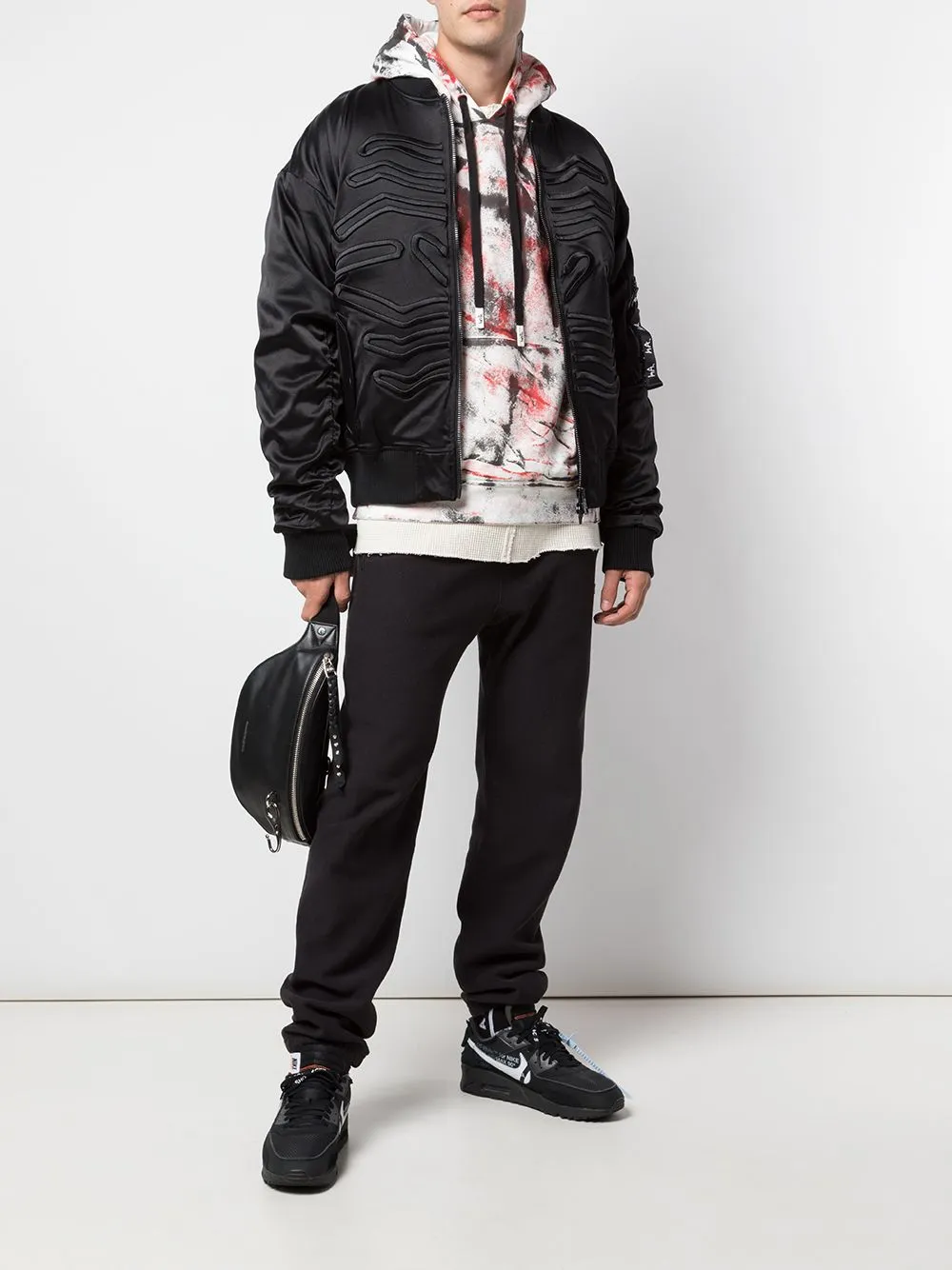 Quick Pull Zipper HAC-HEAD BOMBER BLACK