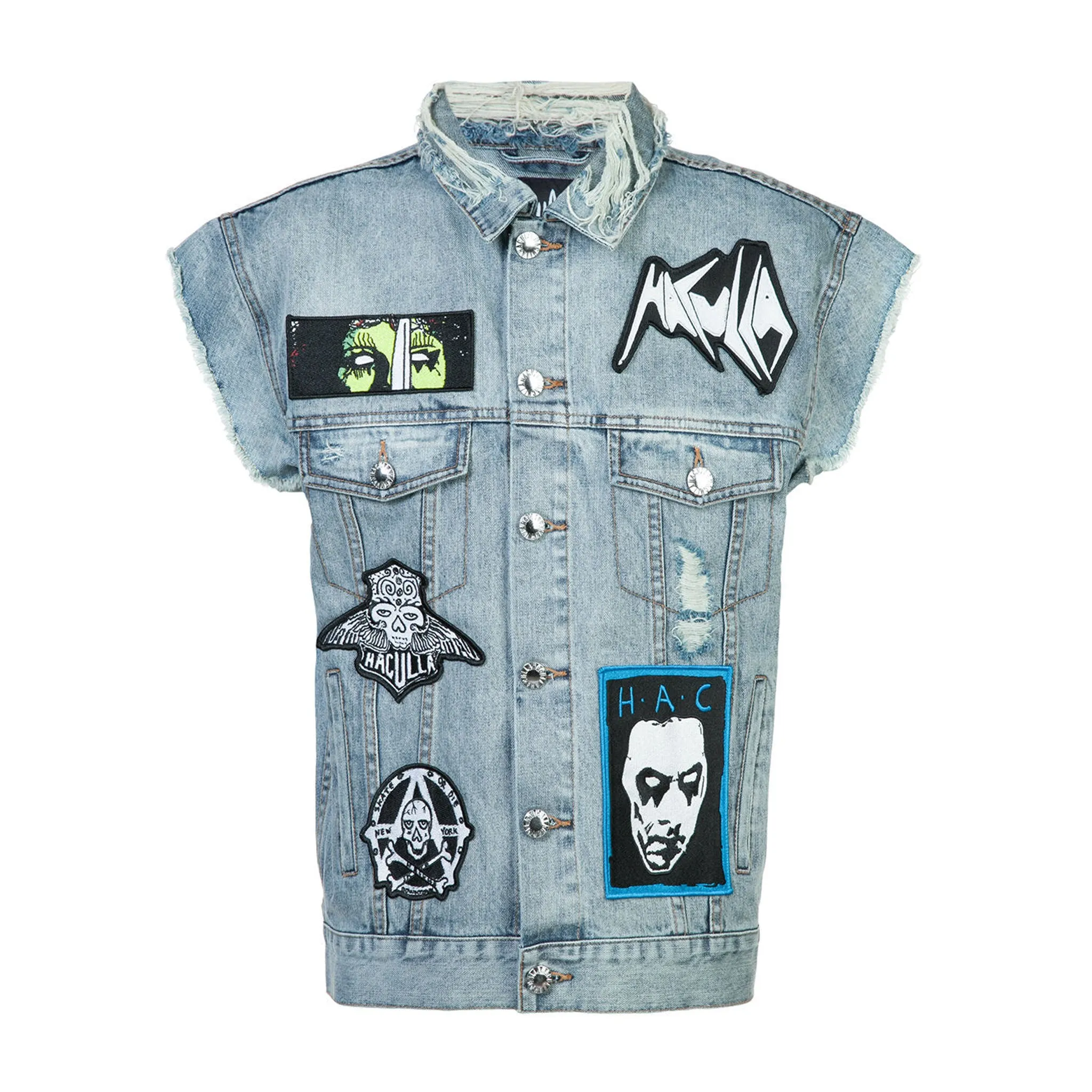 RANCID DENIM VEST Sporty Touch Crisp Layer