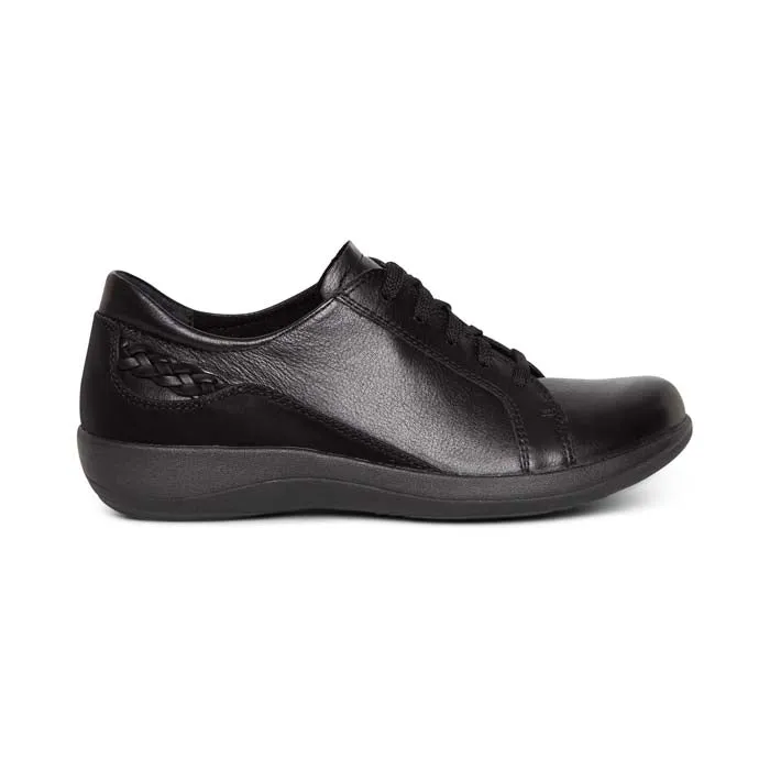 Pull Hike Stable Step Womens Aetrex Dana Lace Up Oxford in Black