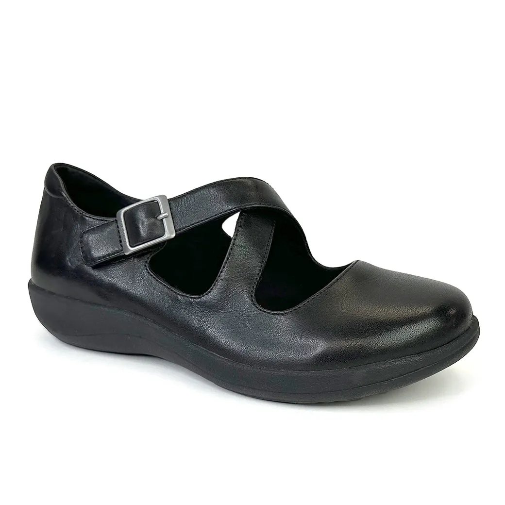 Womens Aetrex Paisley in Black Touch Comfort Foot Softness