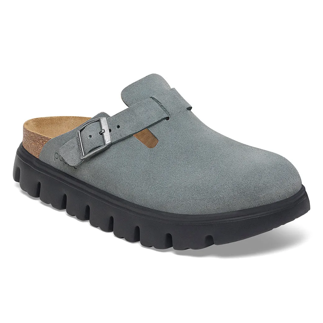 Womens Birkenstock Boston Chunky Narrow in Basalt Gray Light Stride