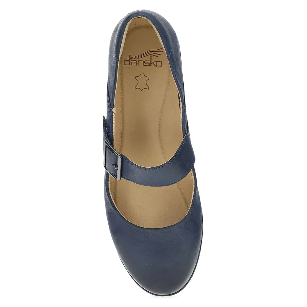 Womens Dansko Collette Wide in Navy Support Feel