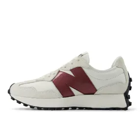 Layered Cushion Smooth Grip Womens New Balance 327 in Sea Salt/Monarch Burgundy