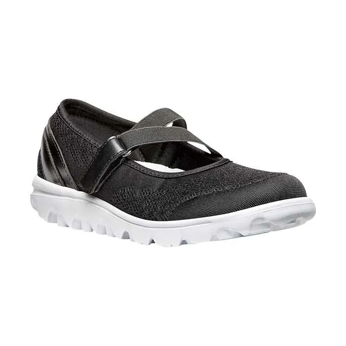 Womens Propet Travelactiv Mary Jane in Black Knit Upper